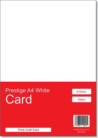 300gsm White Card A4 Card x 50 Sheets