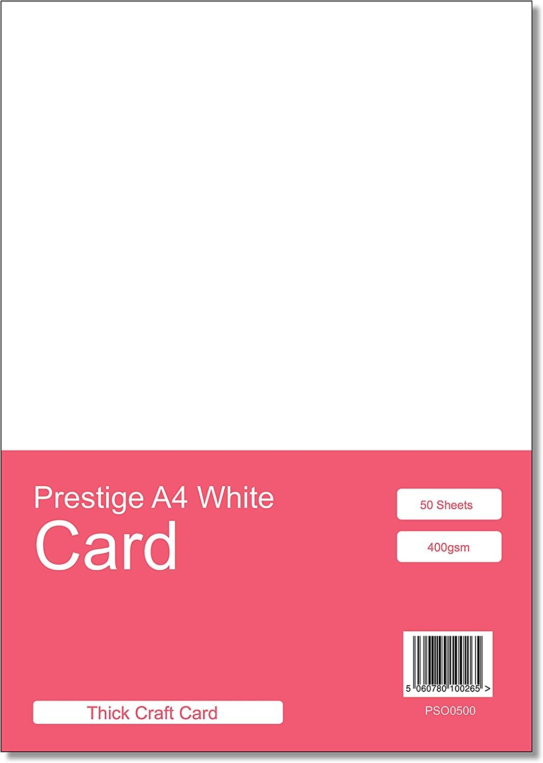 Prestige 400gsm Card White A4 x 50 Sheets
