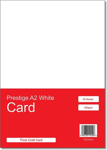 Prestige A2 White 300gsm Card x 10 Sheets