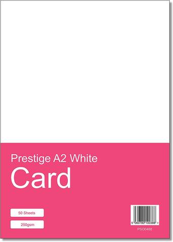 Prestige A2 White Card - 250gsm - 50 Sheets