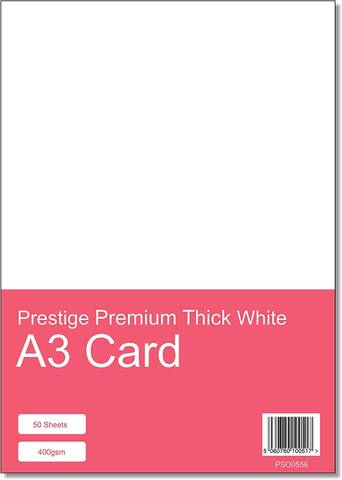 Prestige 400gsm Card White A3 - 50 Sheets