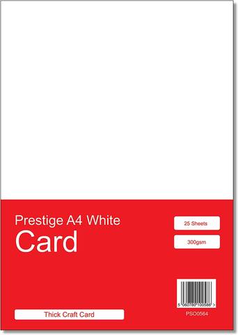 300gsm White Card A4 Card Acid Free x 25 Sheets