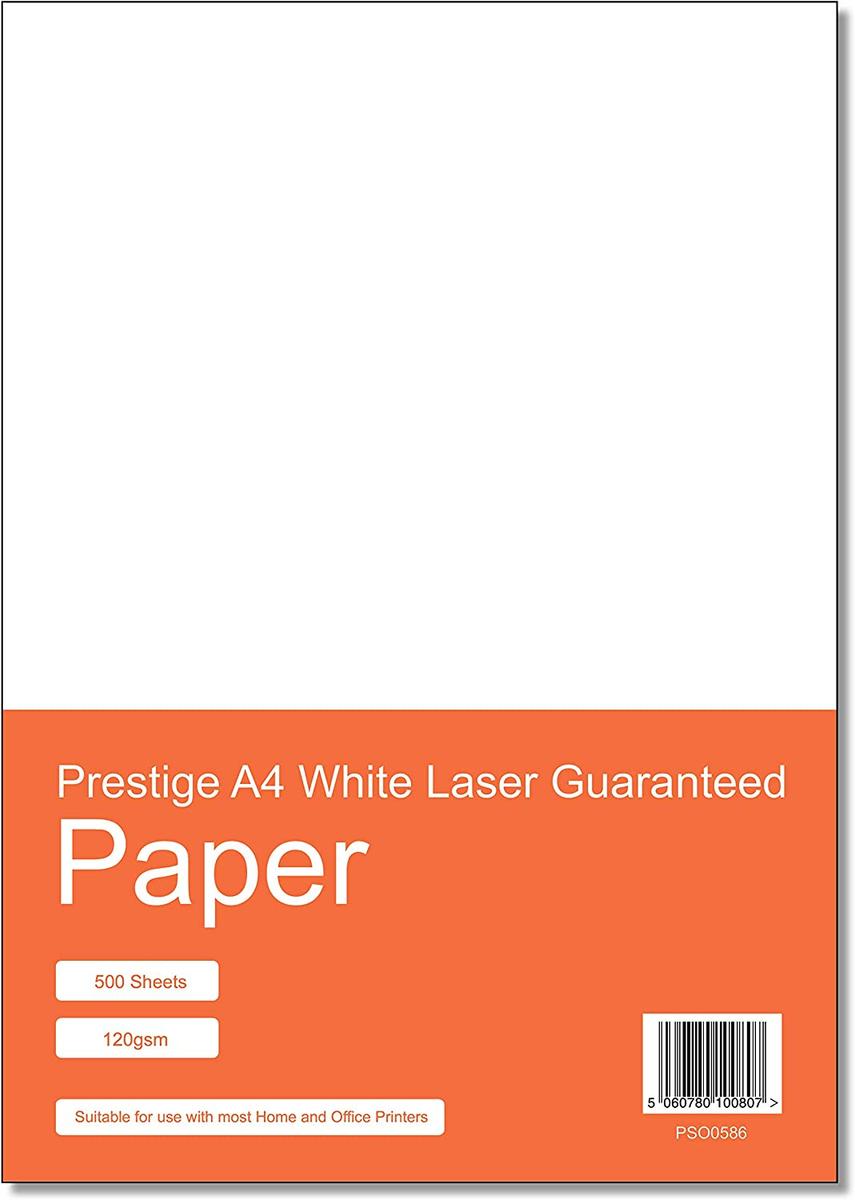 Prestige Premium A4 White Laser Guaranteed Letterhead Paper 120gsm - 500 Sheets — smooth