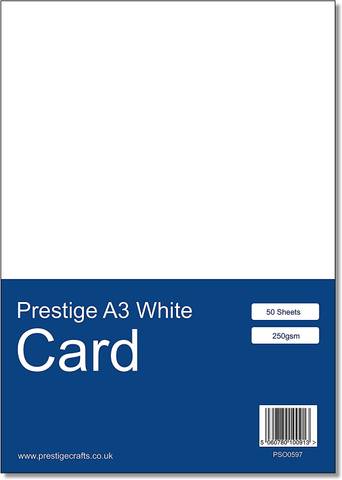 Prestige A3 White Card - 250gsm - 50 Sheets