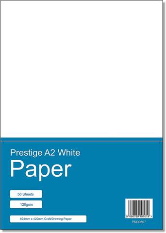 Prestige A2 White Paper 120gsm - 50 Sheets