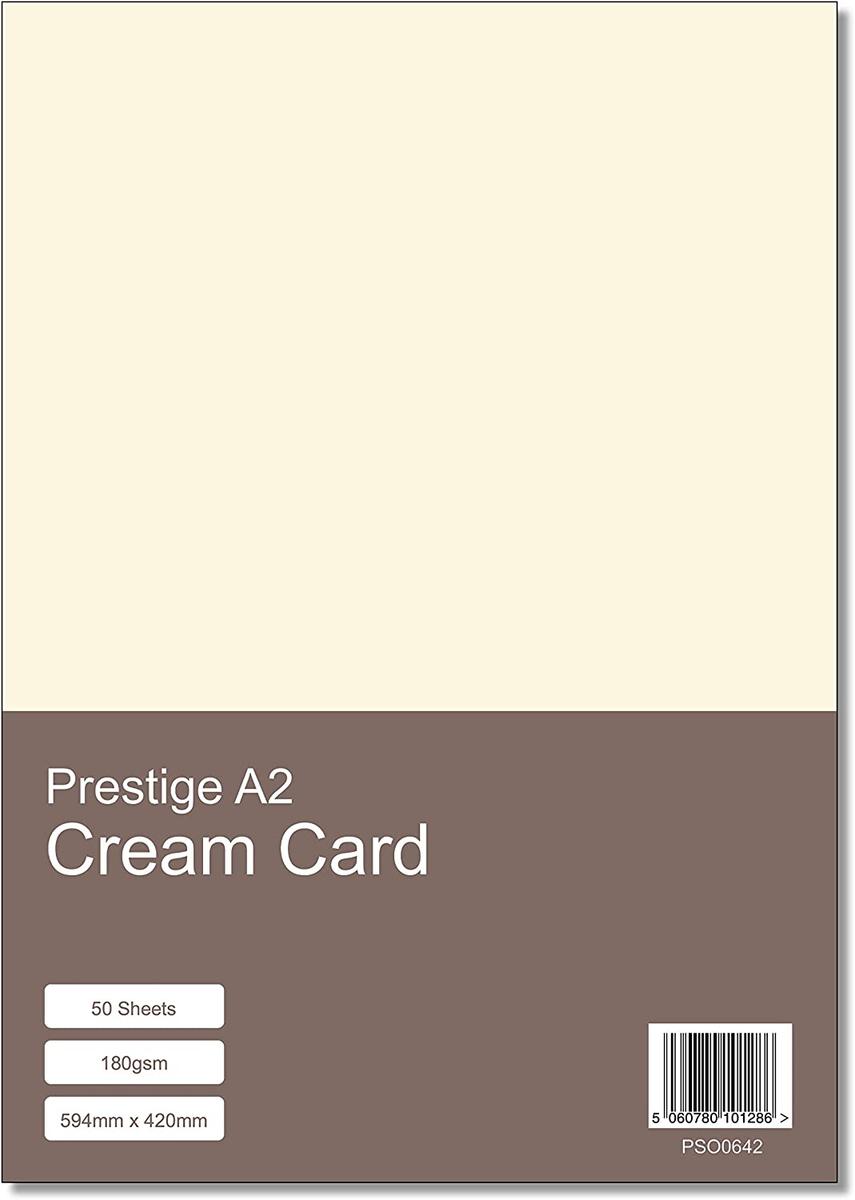 Prestige A2 Cream 180gsm Card x 50 Sheets — smooth