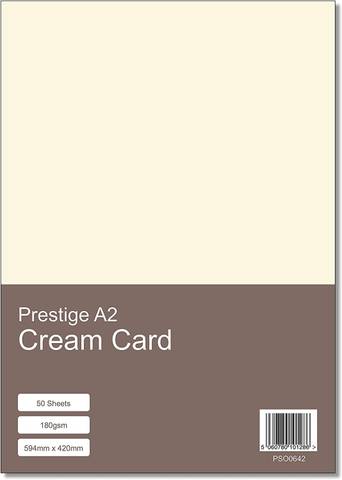 Prestige A2 Cream 180gsm Card x 50 Sheets