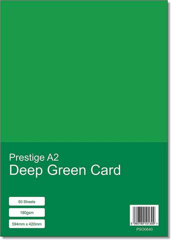 Prestige A2 Deep Green 180gsm Card x 50 Sheets