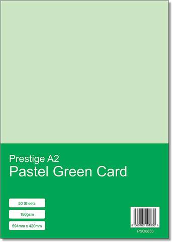 Prestige A2 Pastel Green 180gsm Card x 50 Sheets
