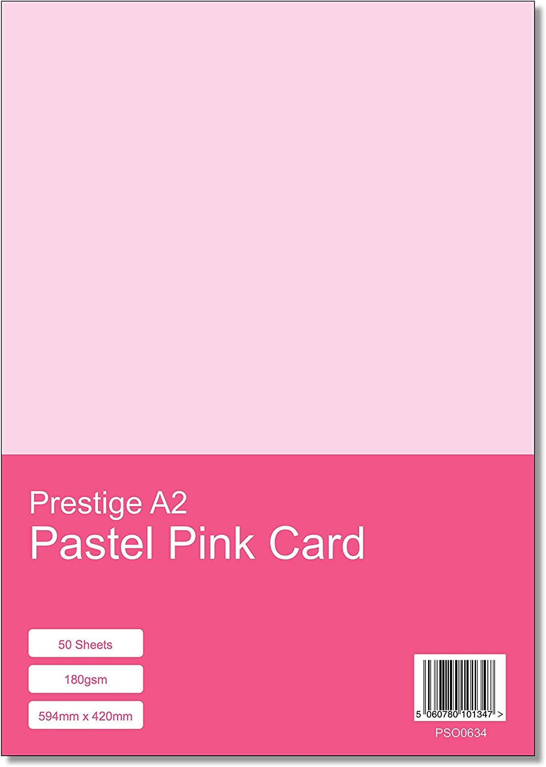 Prestige A2 Pastel Pink 180gsm Card x 50 Sheets