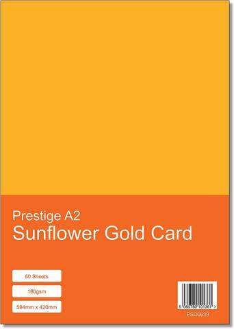 Prestige A2 Sunflower Gold 180gsm Card x 50 Sheets