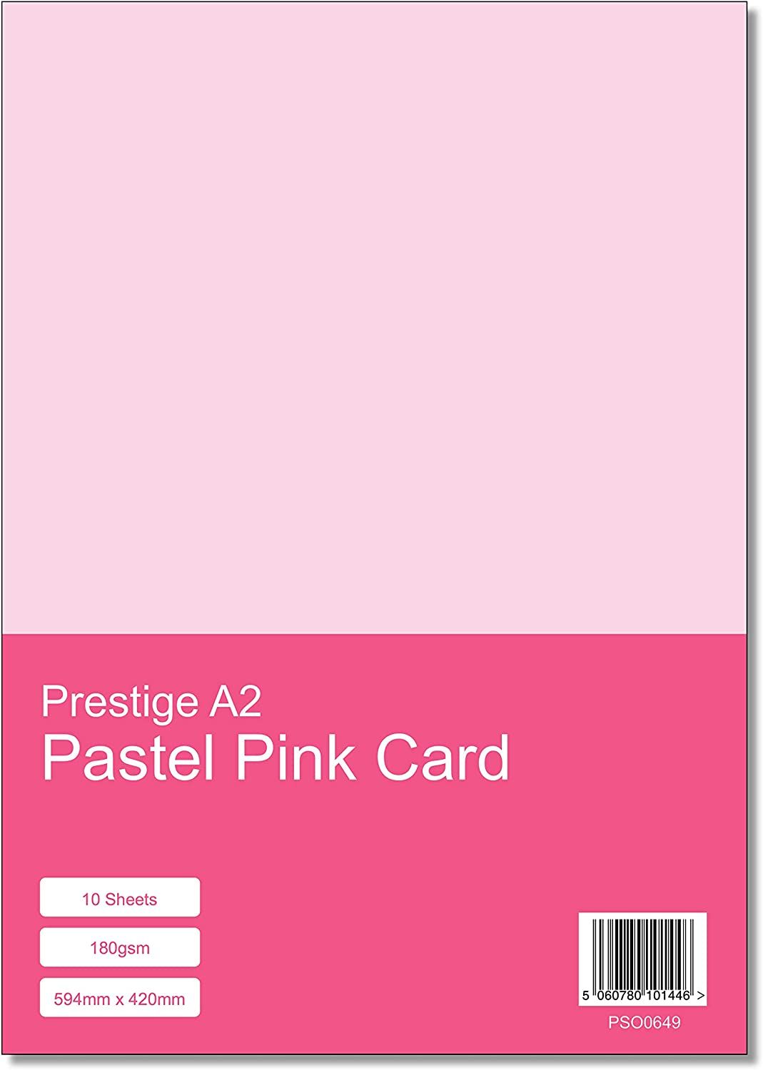 Prestige A2 Pastel Pink 180gsm Card x 10 Sheets