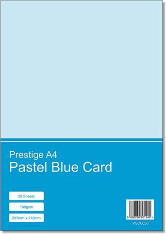 Prestige A4 Pastel Blue 180gsm Card x 25 Sheets