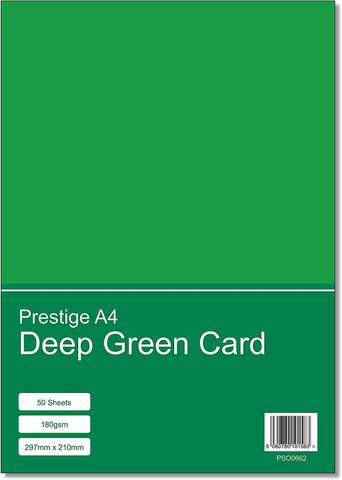 Prestige A4 Deep Green Card - 180gsm - 50 Sheets