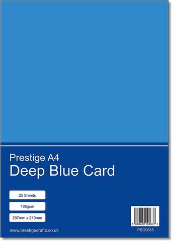 Prestige A4 Deep Blue Card - 180gsm - 25 Sheets