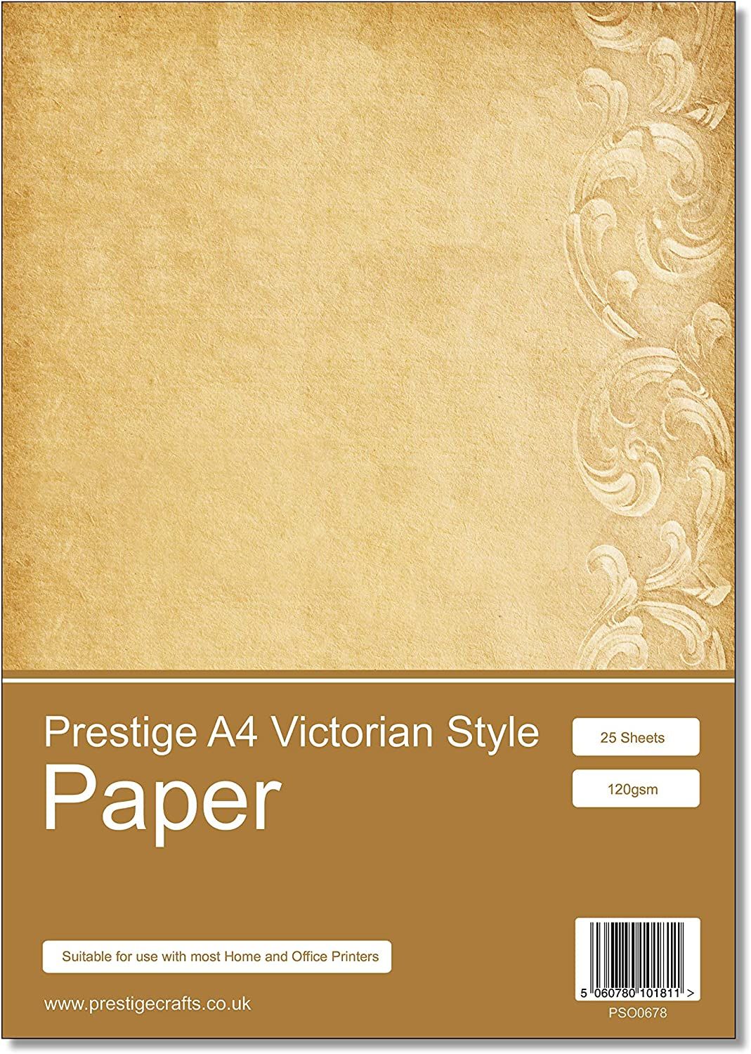 Prestige Vintage Looking Victorian Old Style Paper - A4 Size - 120gsm - 25 Sheets