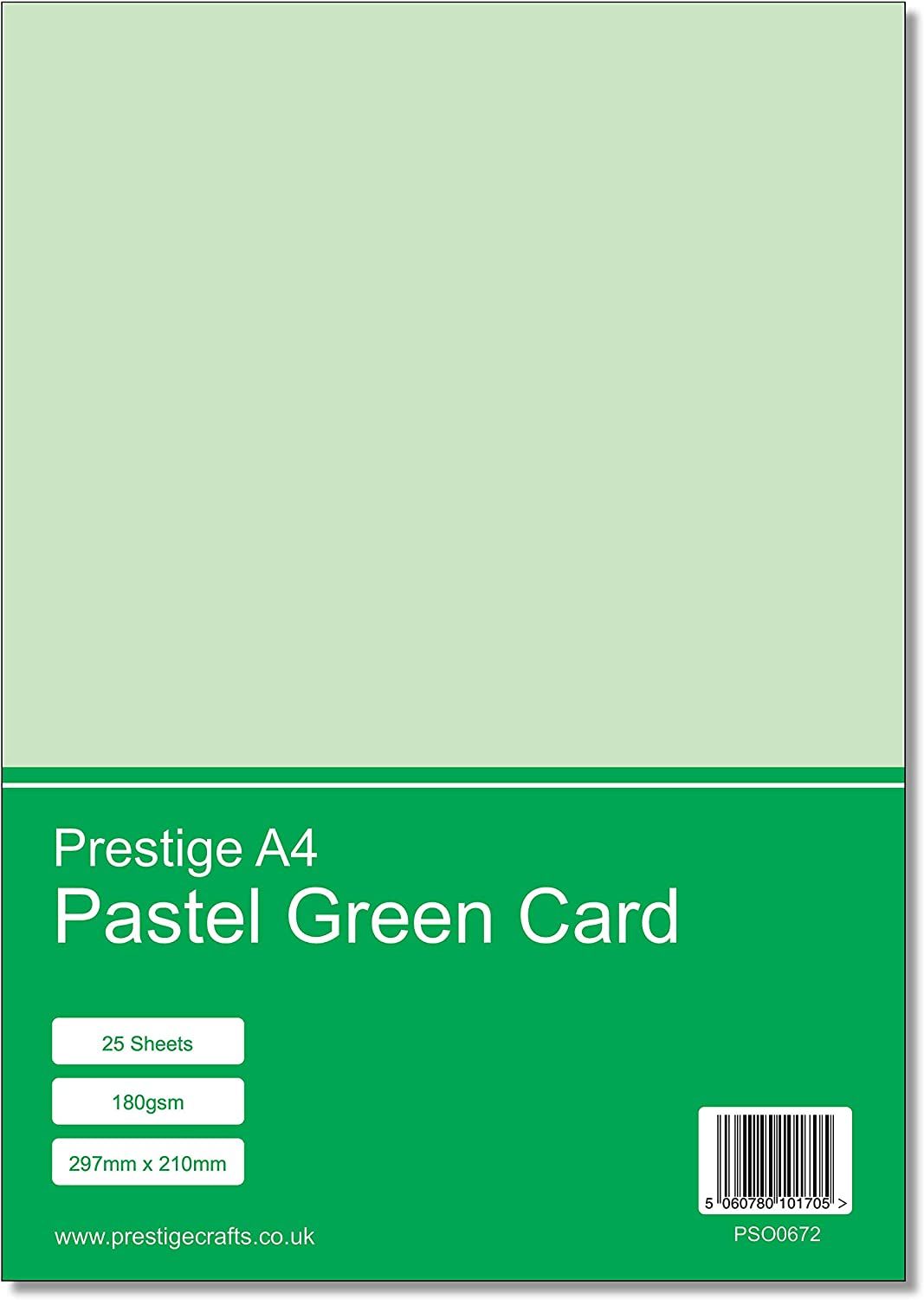 Prestige A4 Pastel Green Card - 180gsm - 25 Sheets
