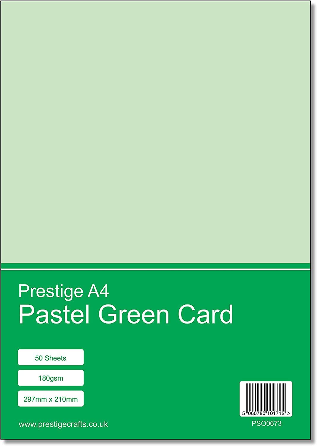 Prestige A4 Pastel Green Card - 180gsm - 50 Sheets