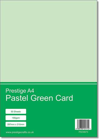 Prestige A4 Pastel Green Card - 180gsm - 50 Sheets