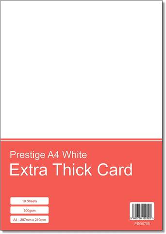 Prestige A4 White 500gsm Card - 10 Sheets
