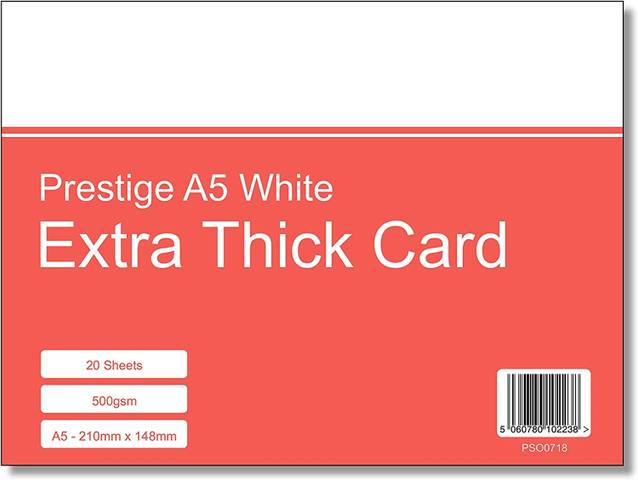 Prestige A5 White 500gsm Card - 20 Sheets