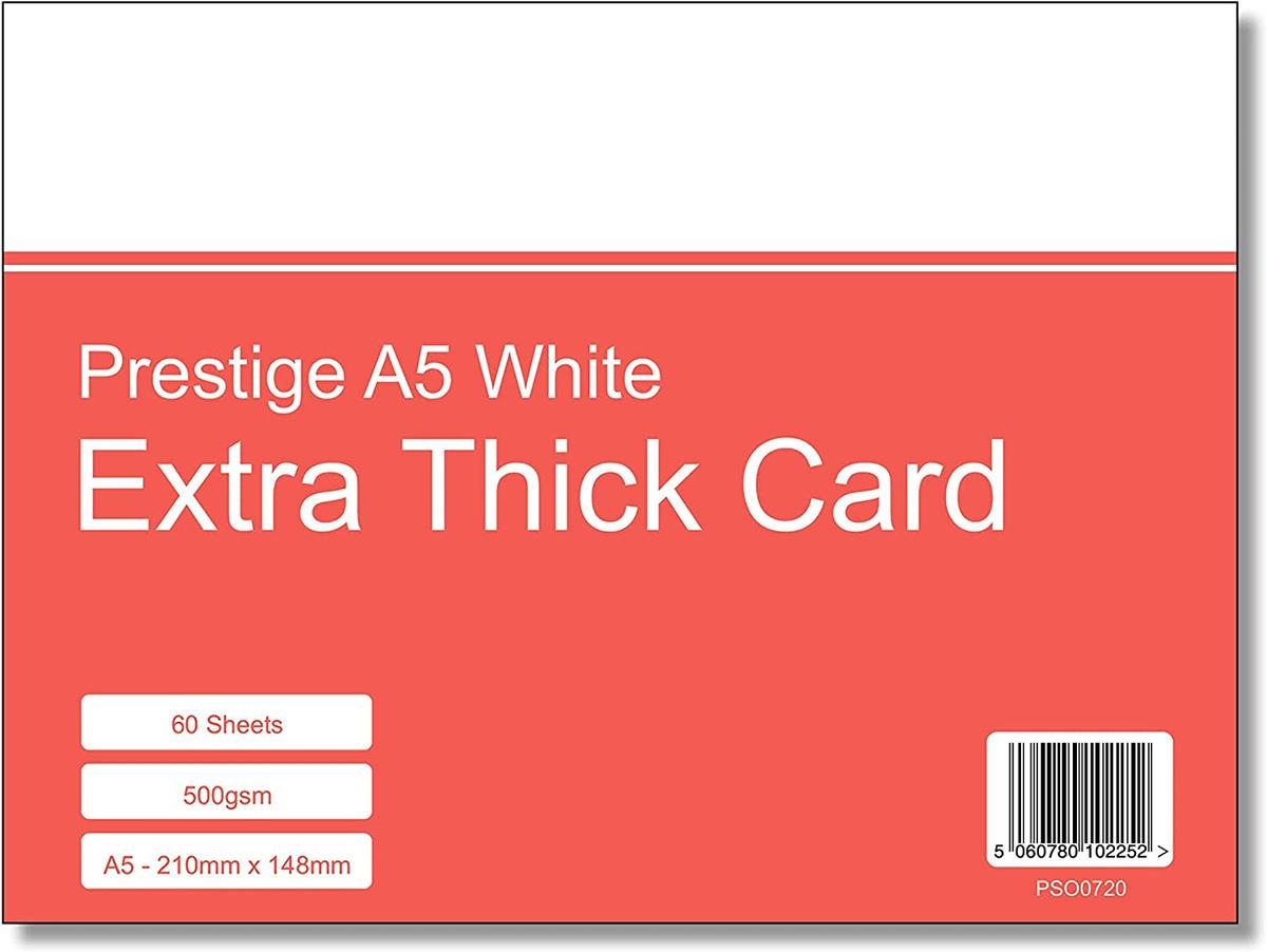 Prestige A2 White 500gsm Card - 10 Sheets — smooth