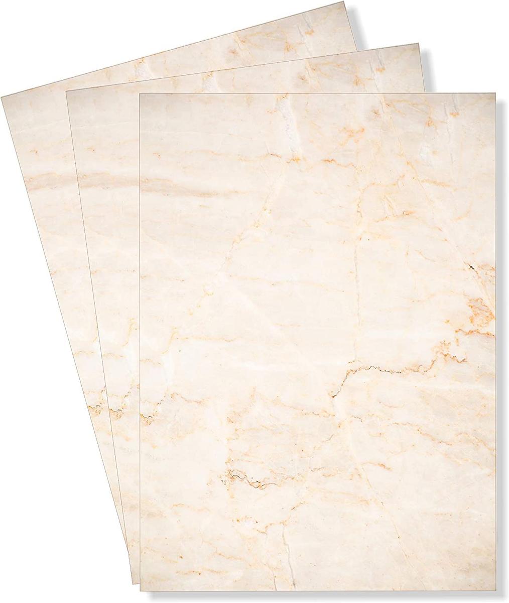 Prestige Marble Vintage Looking Old Style Paper - A4 Size - 120gsm - 25 Sheets — smooth
