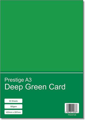 Prestige A3 Deep Green 180gsm Craft Card x 50 Sheets