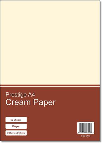 Prestige A4 Cream 100gsm Paper x 50 Sheets