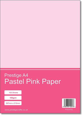 Prestige A4 Pastel Pink 100gsm Paper x 100 Sheets