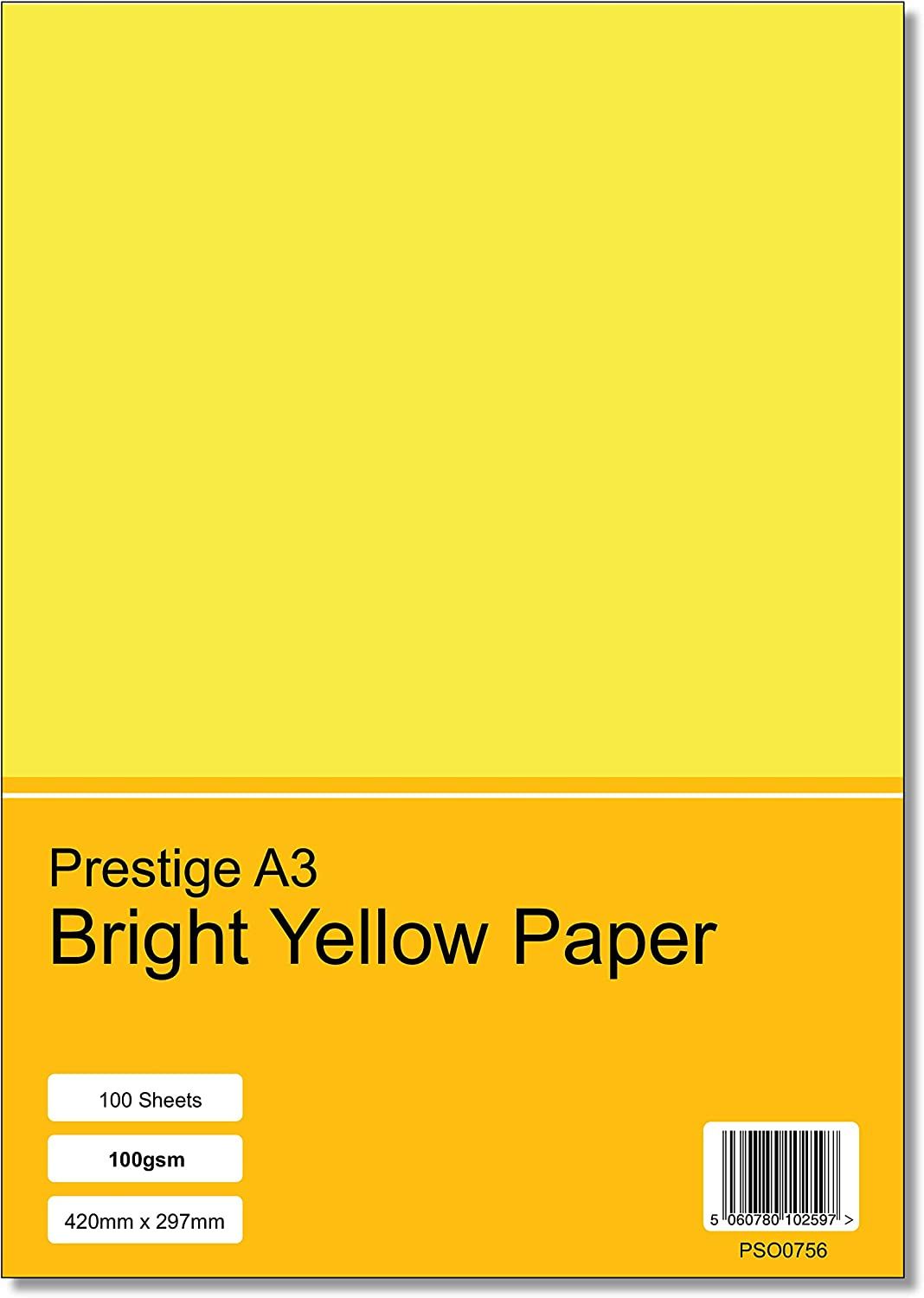 Prestige A3 Bright Yellow 100gsm Paper x 100 Sheets