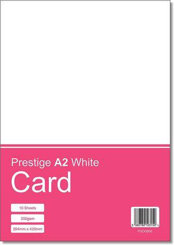 A2 White Card - 250gsm Craft Card - 10 Sheets