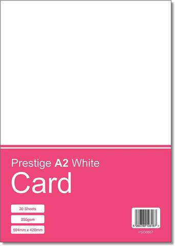 A2 White Card - 250gsm Craft Card - 20 Sheets