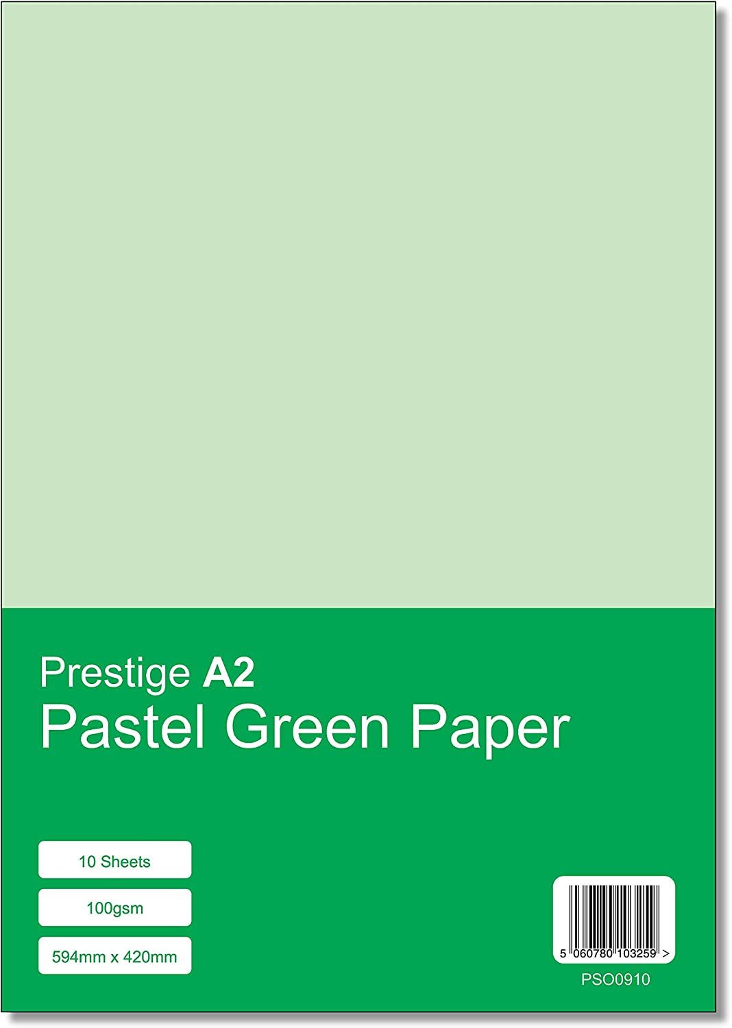 Prestige A2 Pastel Green 100gsm Paper x 10 Sheets