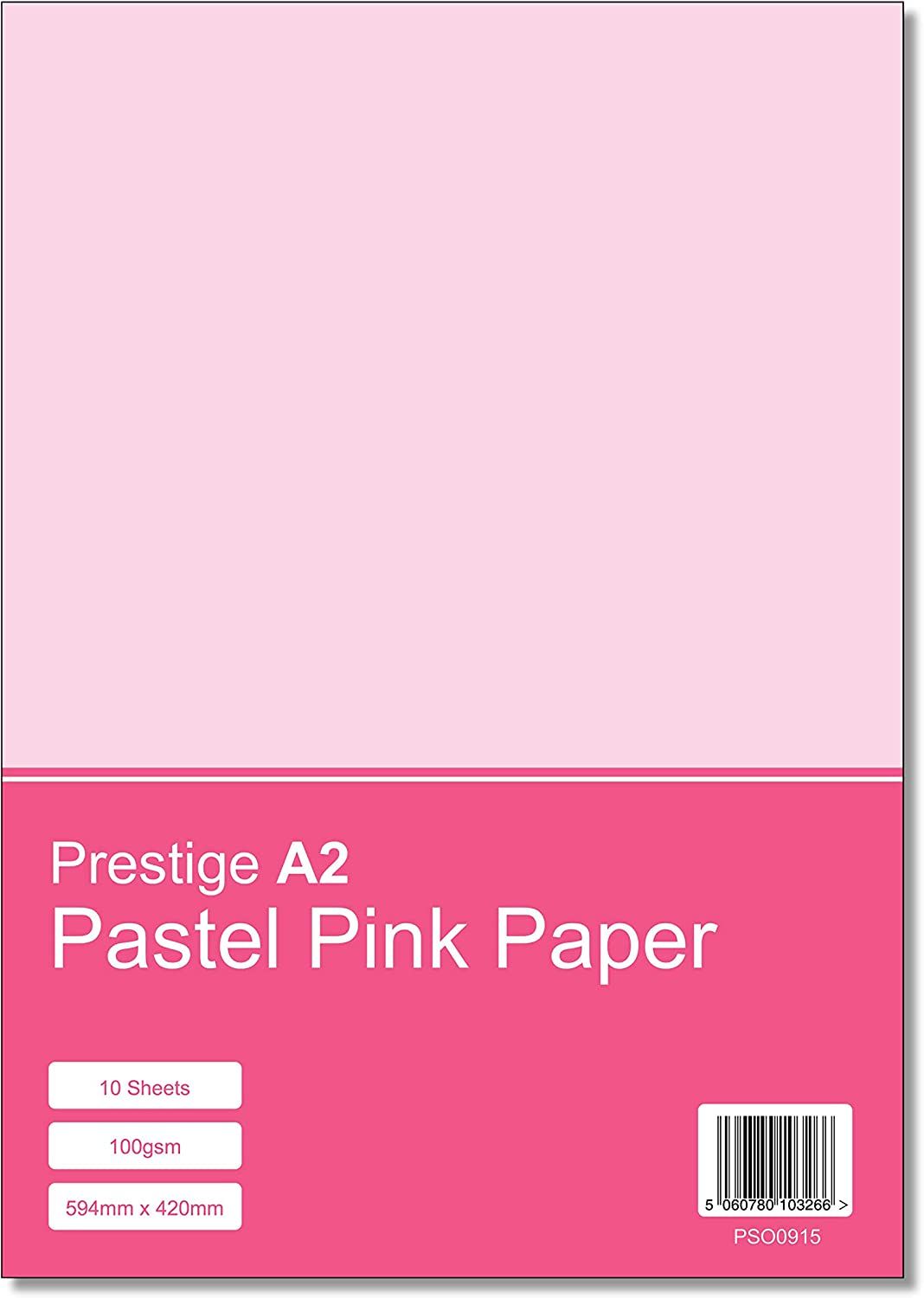 Prestige A2 Pastel Pink 100gsm Paper x 10 Sheets