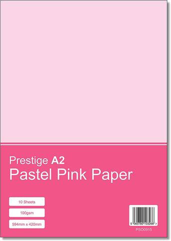Prestige A2 Pastel Pink 100gsm Paper x 10 Sheets