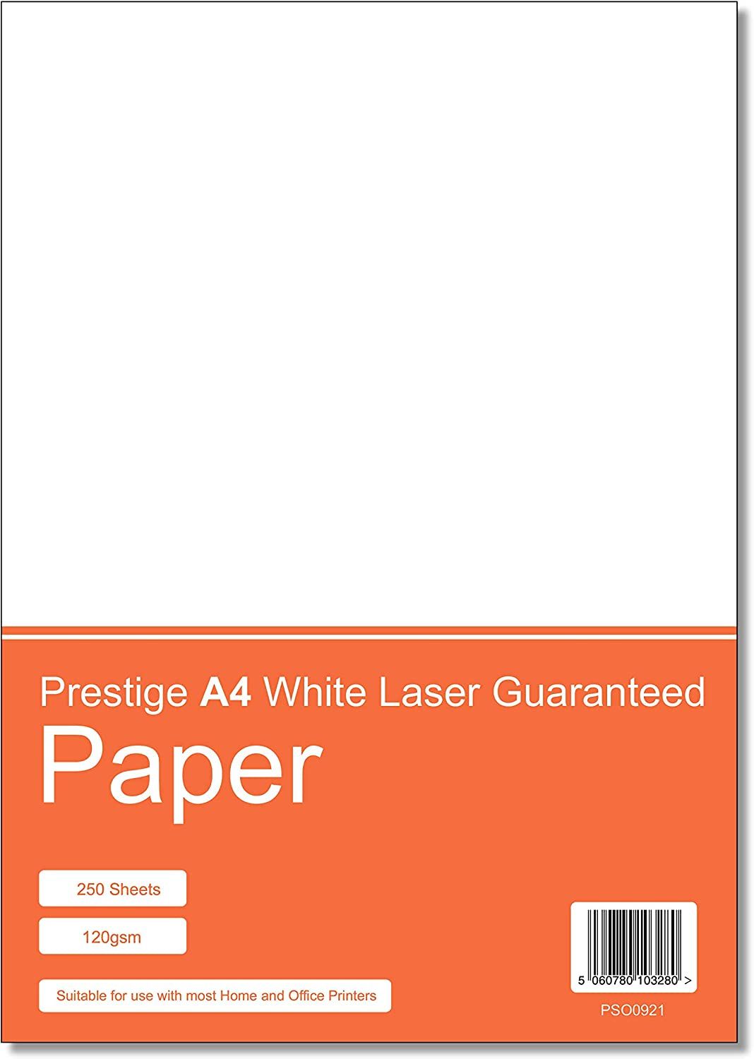 Prestige Premium A4 White Laser Guaranteed Paper 120gsm - 250 Sheets