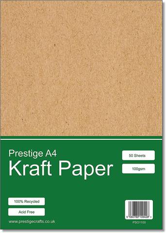 Kraft Paper A4 Recycled 100gsm - 50 Sheets