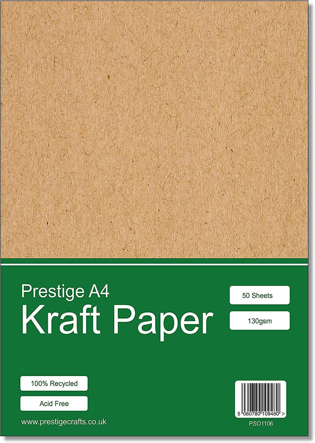 Prestige Kraft Paper A4 Recycled 130gsm - 50 Sheets