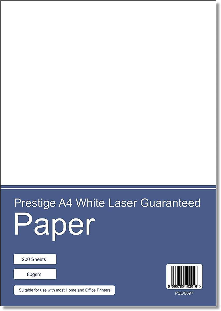 Prestige Quality Multipurpose A4 80g Office Printer Copy Copier Paper White - 200 Sheets — smooth