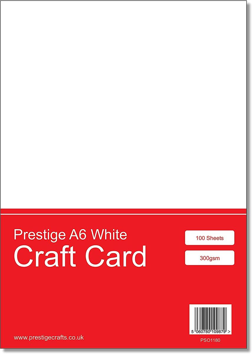 A6 White 300gsm Craft Printing Die Cutting Card x 100 Sheets — smooth