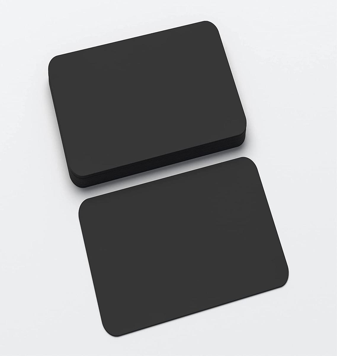 Prestige A5 Black Card - 400gsm Thick Craft Card - Round Cornered - 20 Sheets — smooth