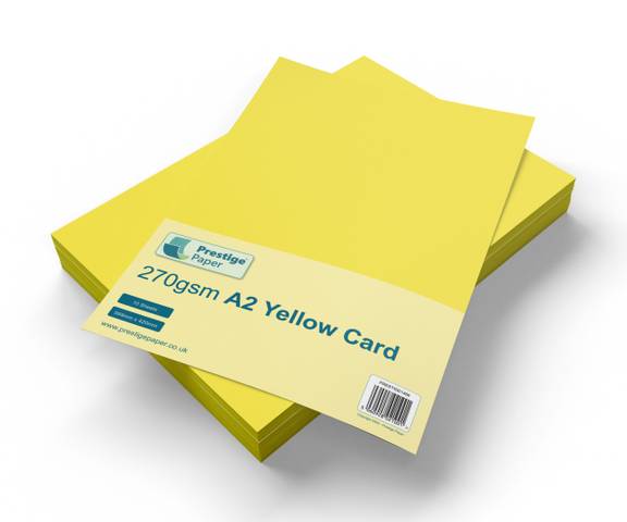 Prestige A2 270gsm Yellow Card - 10 Sheets