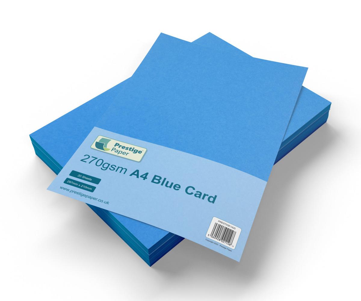 Prestige A3 270gsm Blue Card - 10 Sheets — smooth