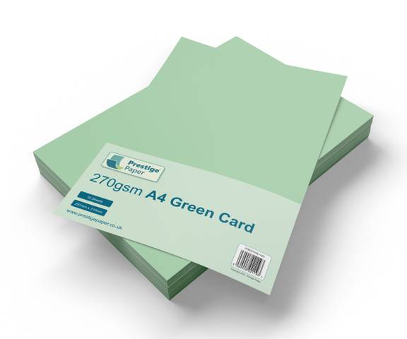 Prestige A4 270gsm Green Card - 10 Sheets