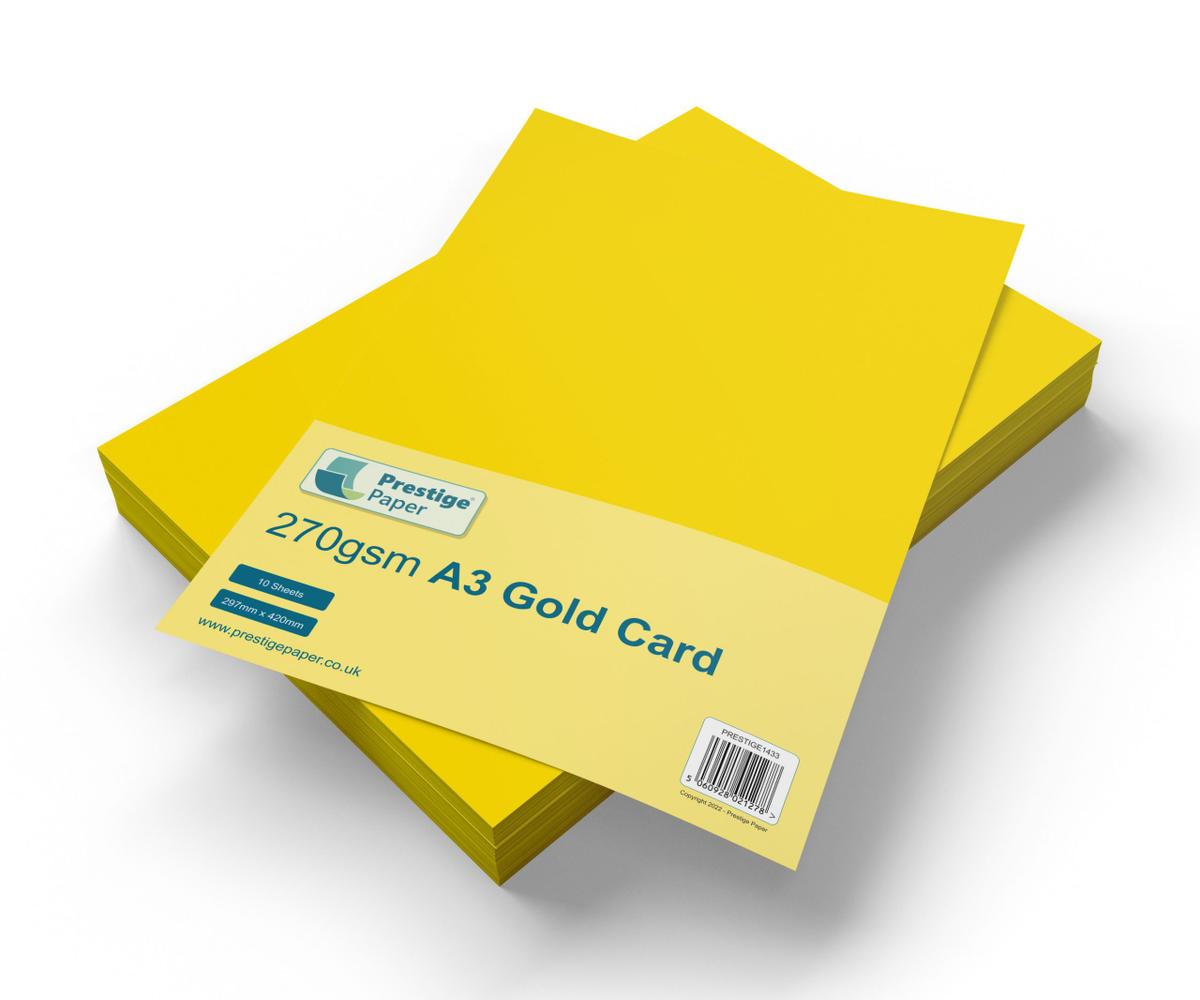 Prestige A3 270gsm Gold Card - 10 Sheets — smooth