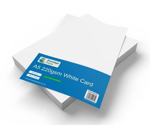 Prestige A5 220gsm White Card - 250 Sheets