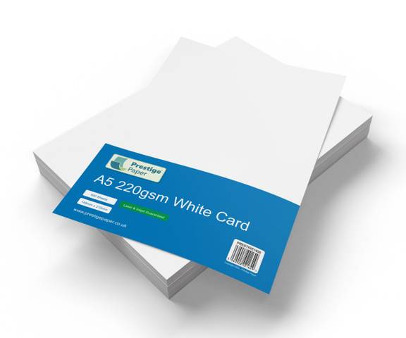 Prestige A5 220gsm White Card - 500 Sheets