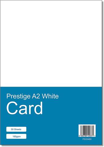 Prestige A2 White Card - 160gsm - 50 Sheets