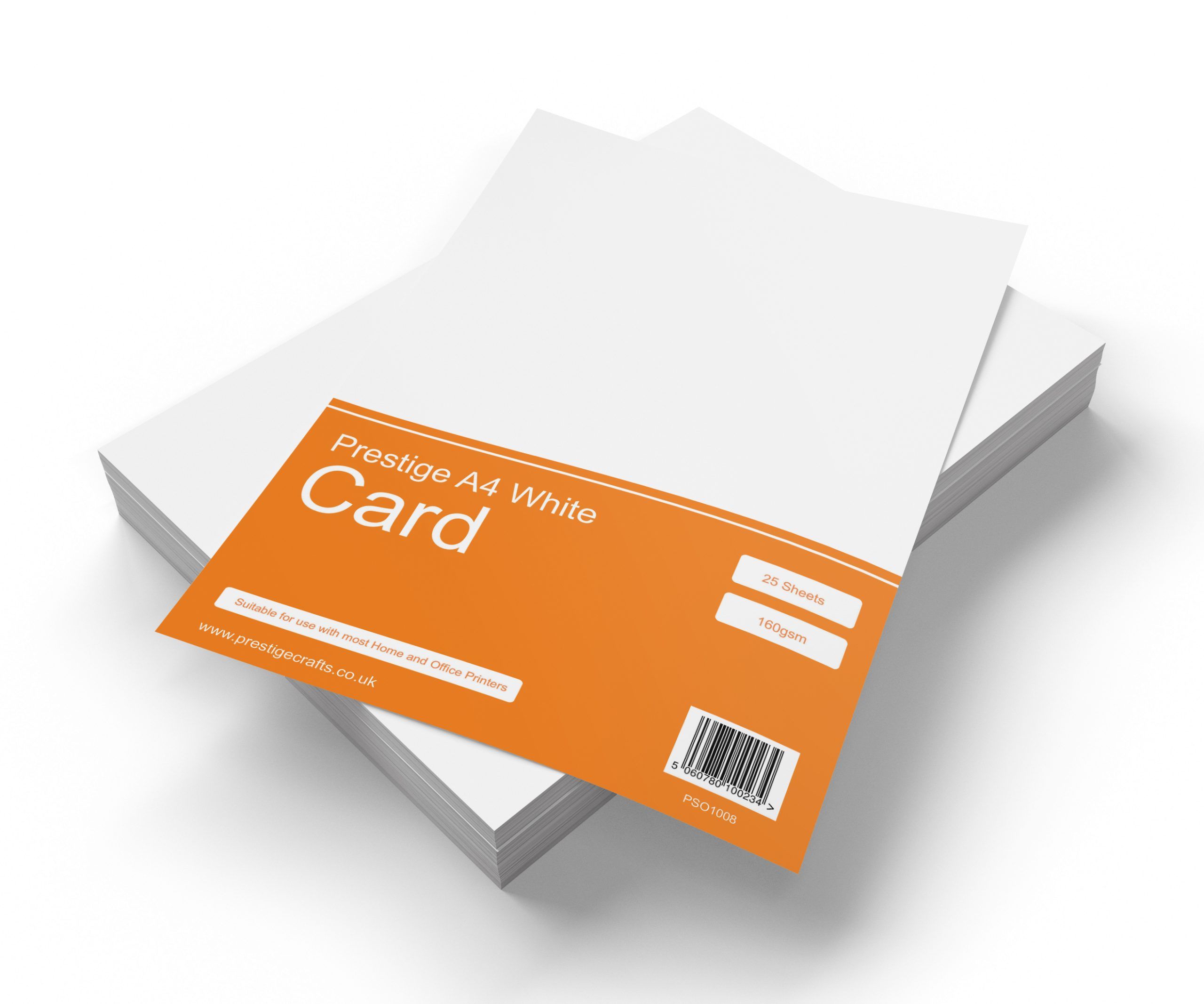 Prestige 160gsm White Card - Printer/Printing Card - A4 Craft Card - 25 Sheets per Pack